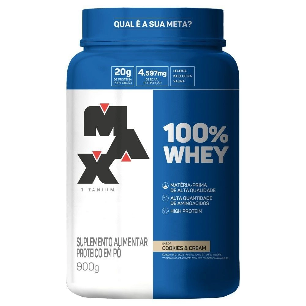 Whey Protein 900g Max Titanium Cookies and Cream