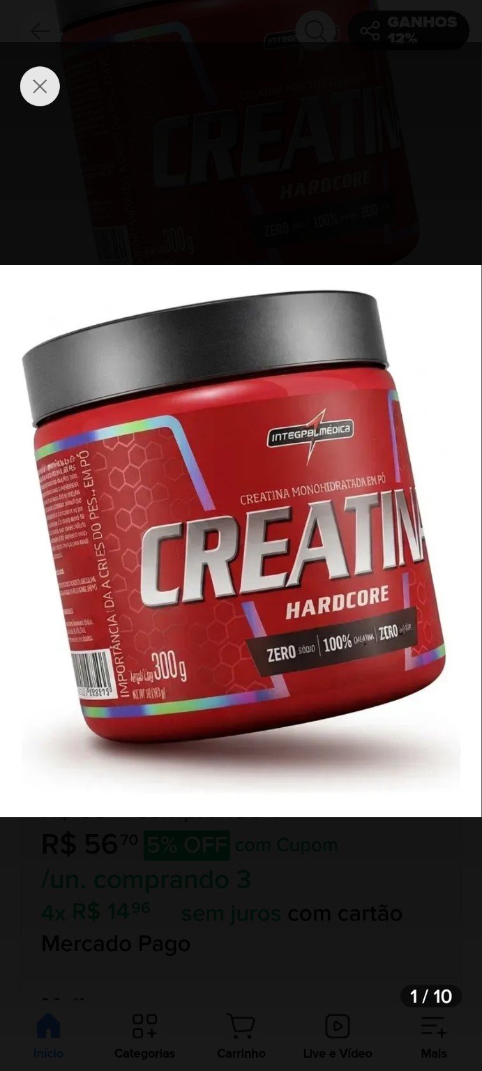 Creatina Integralmédica Hardcore 300g