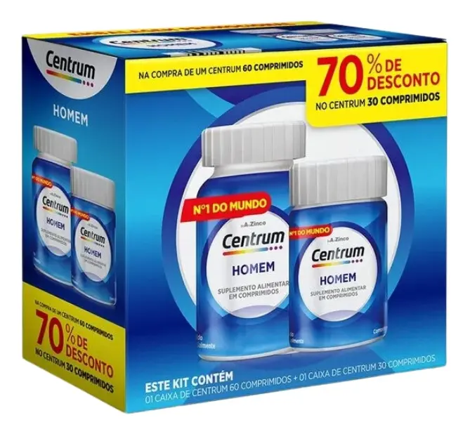 Kit Centrum Essentials Homem 90 Comprimidos