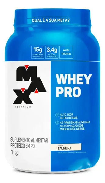 Whey Max Titanium Baunilha 1kg
