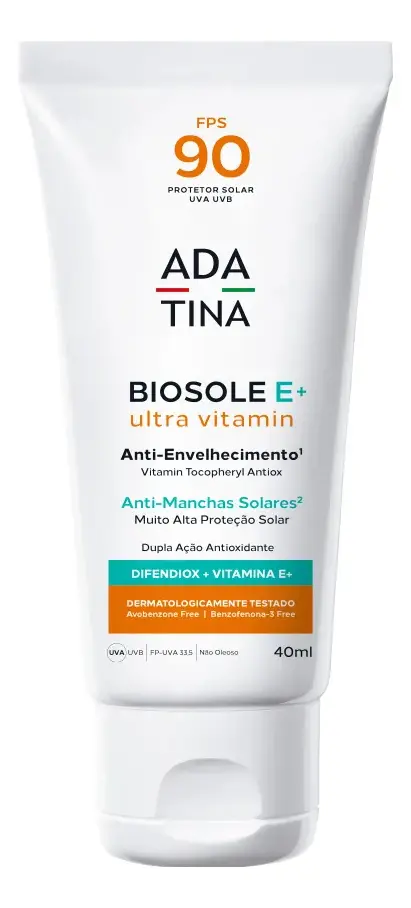 Protetor solar facial ADA TINA Biosole E+ Ultra Vitamin FPS 90 40 ml
